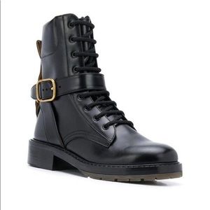 Chloé Black Diane Lace-up Ankle Boot Size 9